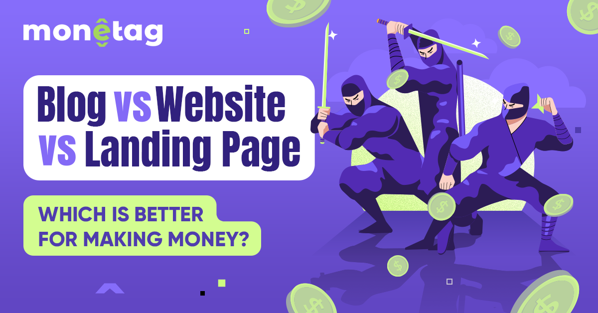 blog vs website vs landing page