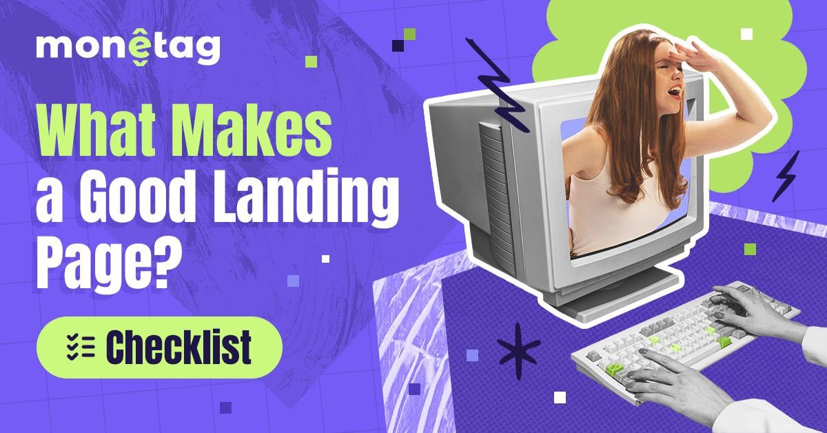 Monetag - good landing page example showing how optimized pages turn traffic into conversions and monetization